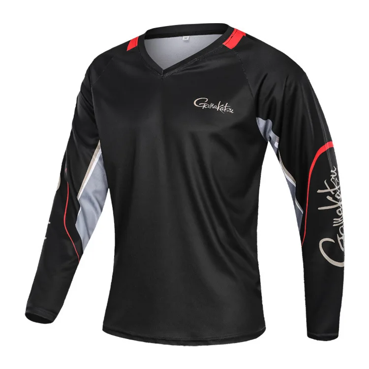 Gamakatsu Мужская одежда для рыбалки уличные спортивные рубашки с длинным рукавом