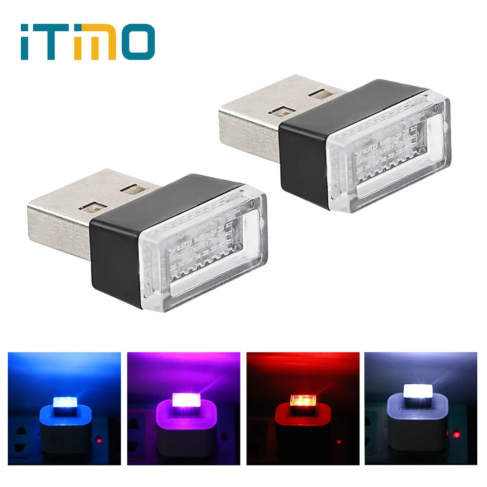 ITimo USB декоративные настольные лампы 4 цвета Автомобильный светодиодный