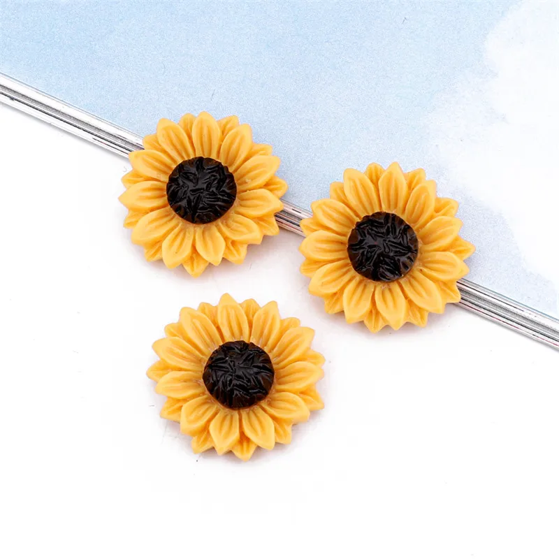 Имитация смолы ромашки 10 шт. кольцо нашивка брошь для рукоделия чехол телефона