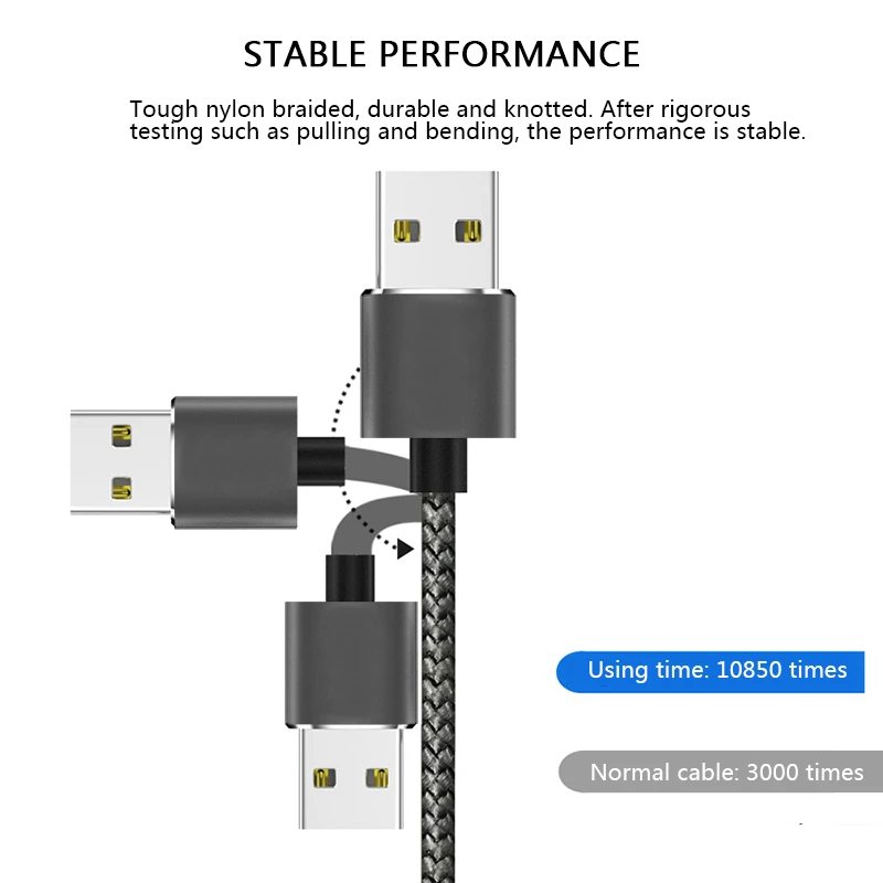 Магнитный кабель RGLM Micro USB 3A быстрая зарядка 1 м для мобильных устройств на Android