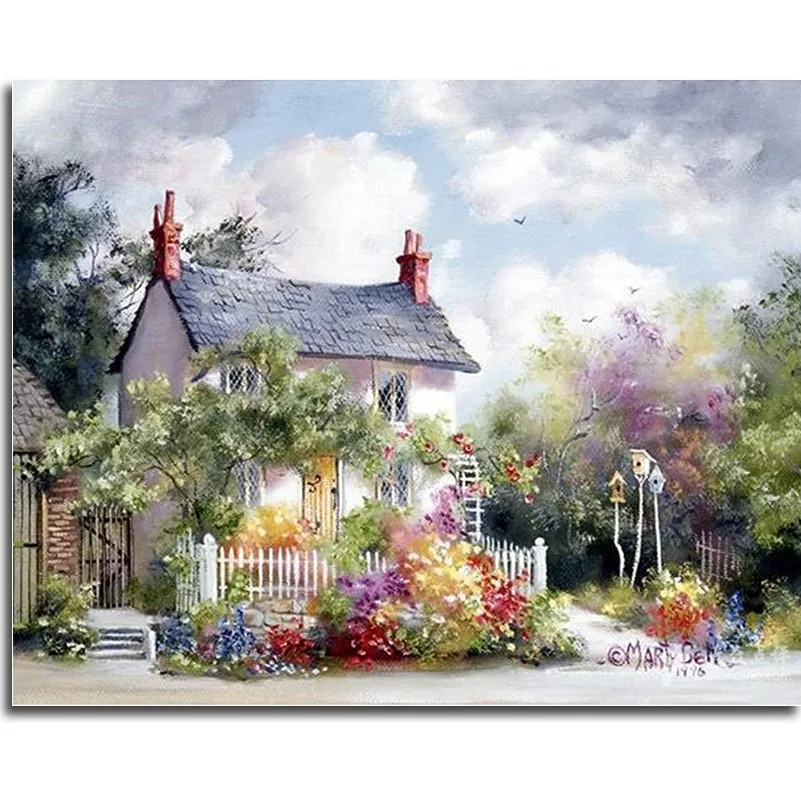 Алмазная вышивка 5d пейзажа страна мозаика пейзажи дом Картины стразами и