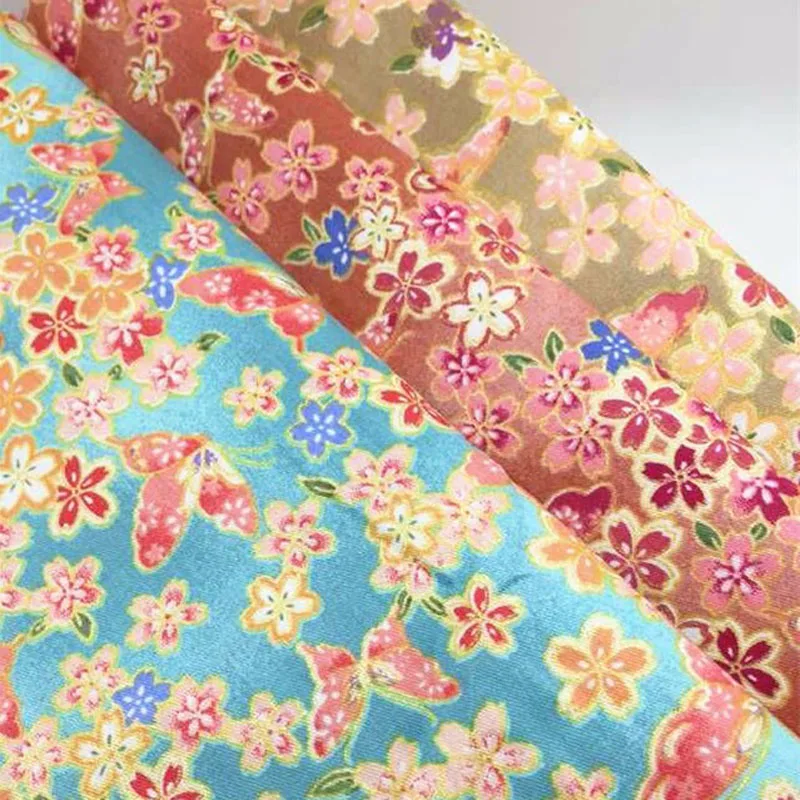 3pcs/lot 100% Cotton fabric Spring Garden Butterfly &amp Flowers Printing sewing tissu Handmade DIY Doll Cloth bundles | Дом и сад