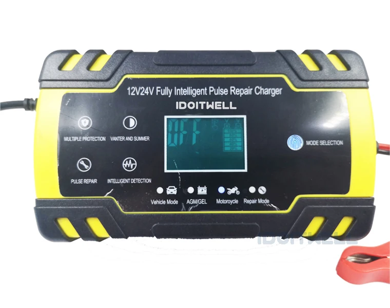Автоматический 12V 24V для автомобилей и мотоциклов, Батарея Зарядное устройство 12V 8A 24V 4A VRLA объект соглашения о качестве предоставляемых услуг AGM гель Зарядное устройство ремонт импульса свинцово-кислотная батарея зарядное устройство