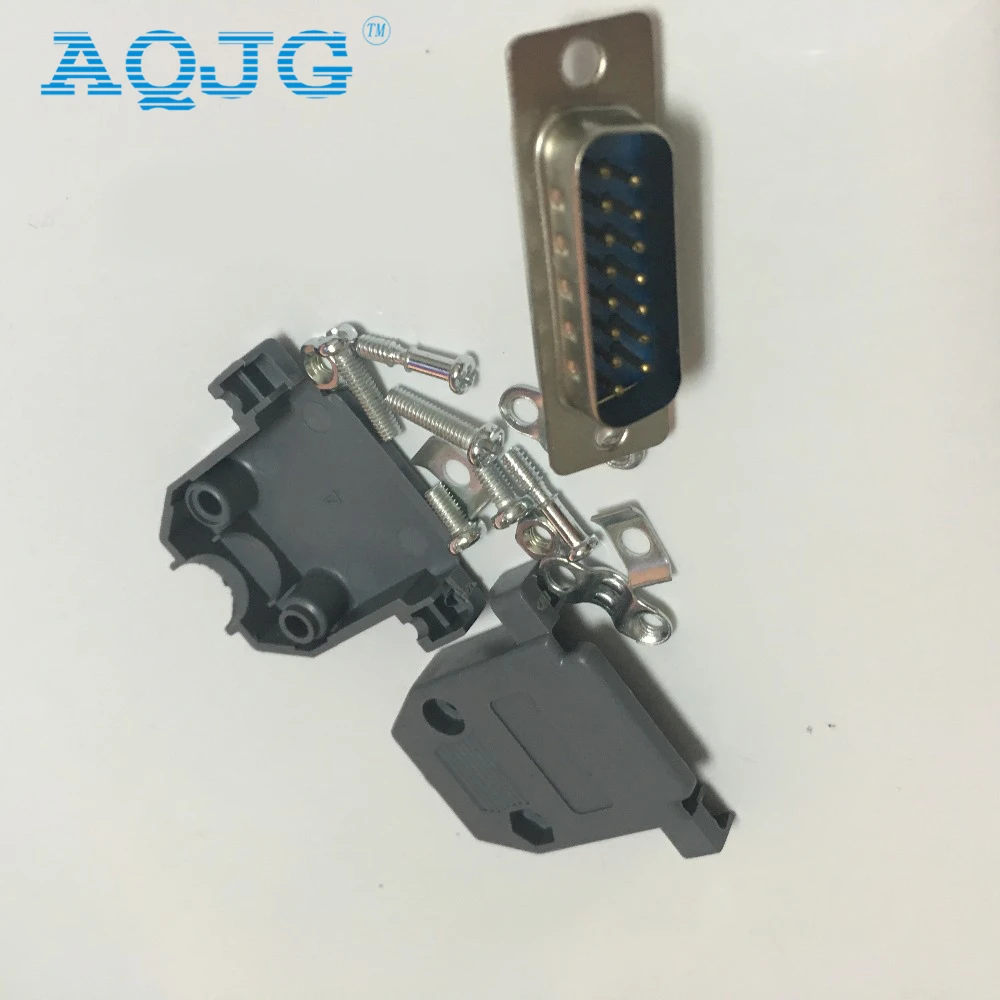 10 шт./L Φ DB15 15 Pin Way D Sub Female паяльный разъем пластиковая сборная оболочка адаптер VGA