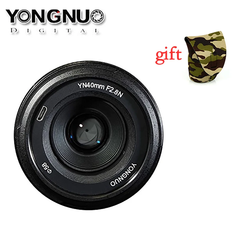 Оригинальный объектив YONGNUO 40 мм F2.8 легкий стандарт Prime AF/MF авто ручной фокус Lente