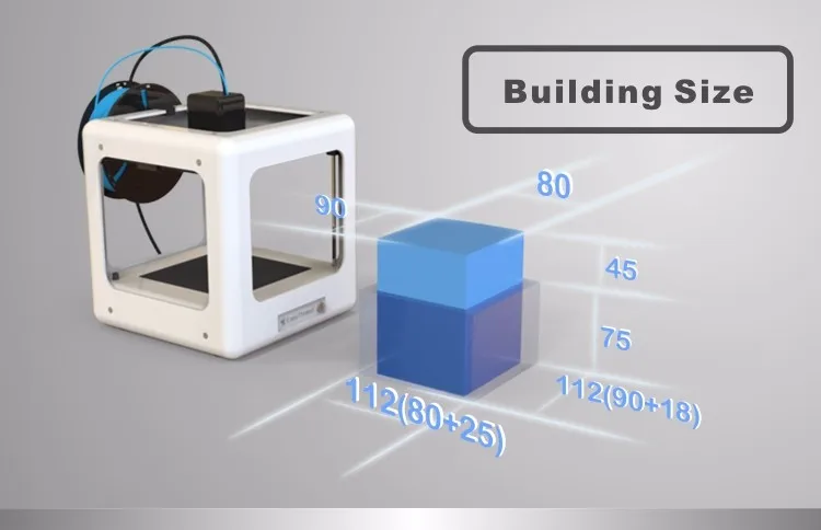 FMEA Новое поступление низкая цена мини 1 шт. 3d принтер с 1 рулоном нити