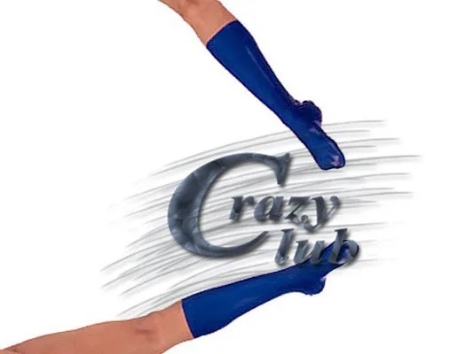 

Crazy club_New arrival Sexy 100% Natural Latex Handmade Latex blue sock latex low Customized latex Free Shipping Fast Delivery
