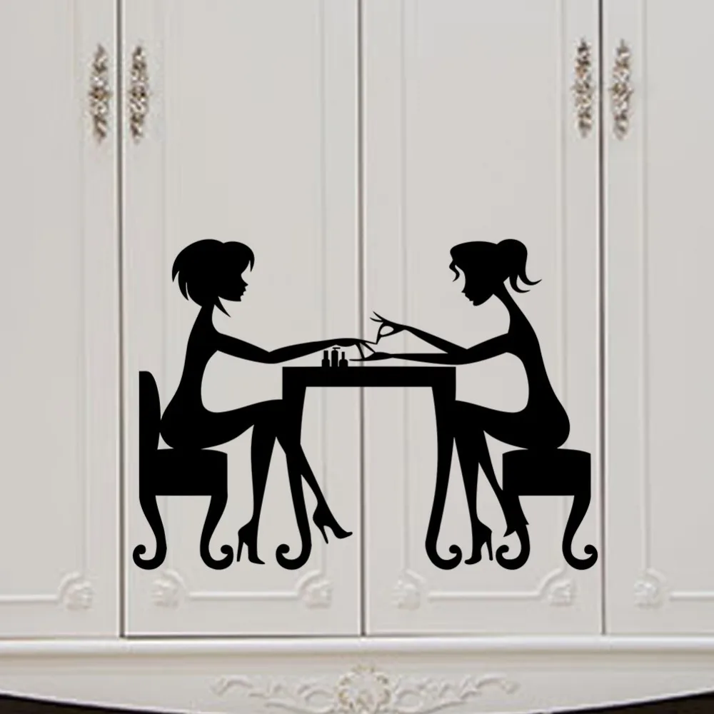 Новый гвоздь два новых подружек девочек гостиная спальня фон стены 3D наклейки