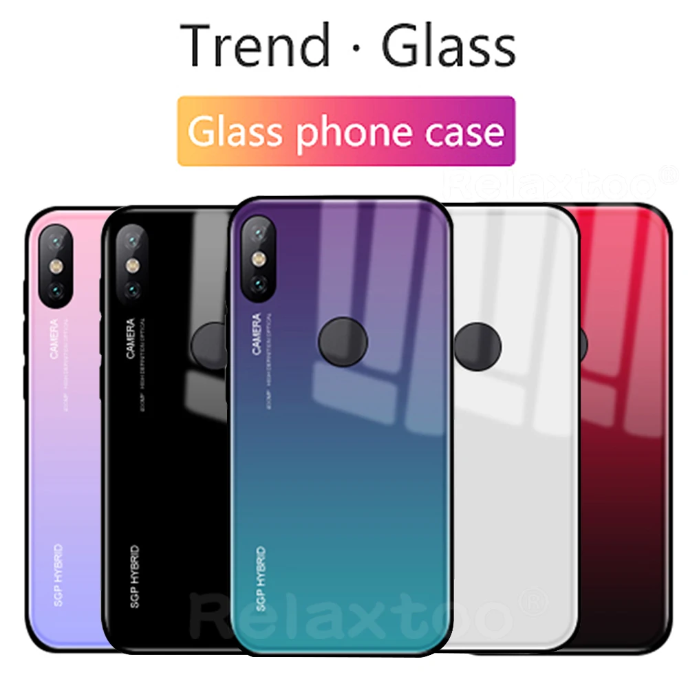 Роскошный градиентный стеклянный чехол для xiaomi mi a2 a1 8 se mi x 2s 2 note 3 чехол для xiaomi redmi 6 pro 6a 5 plus note 5a s2 Coque