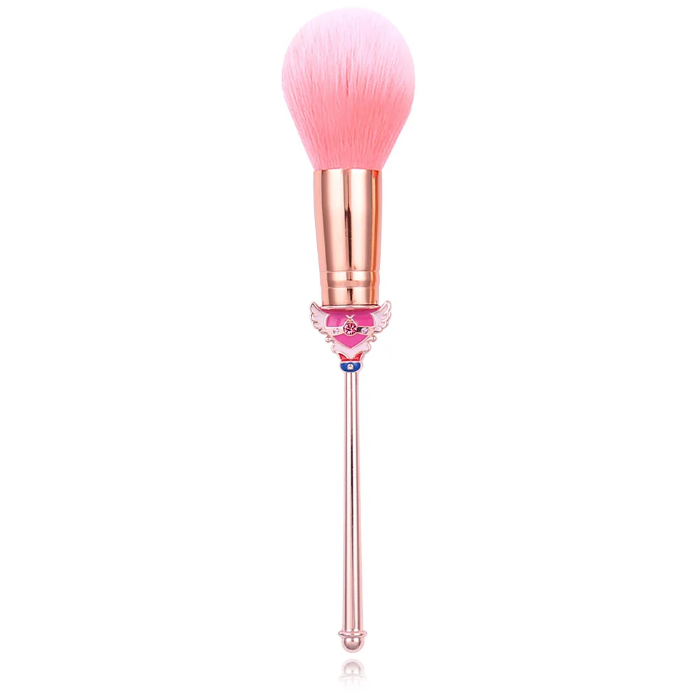 Beauty Cardcaptor дизайн Sakura мягкая чистка портативные косметические инструменты пудра Румяна Основа с кисточка с кристаллами Макияж лица