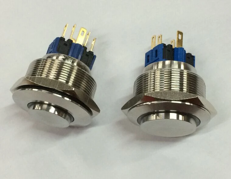 XMS metal 28mm raised head momentary 1NO1NC Push Button Switch X28-221 | Обустройство дома