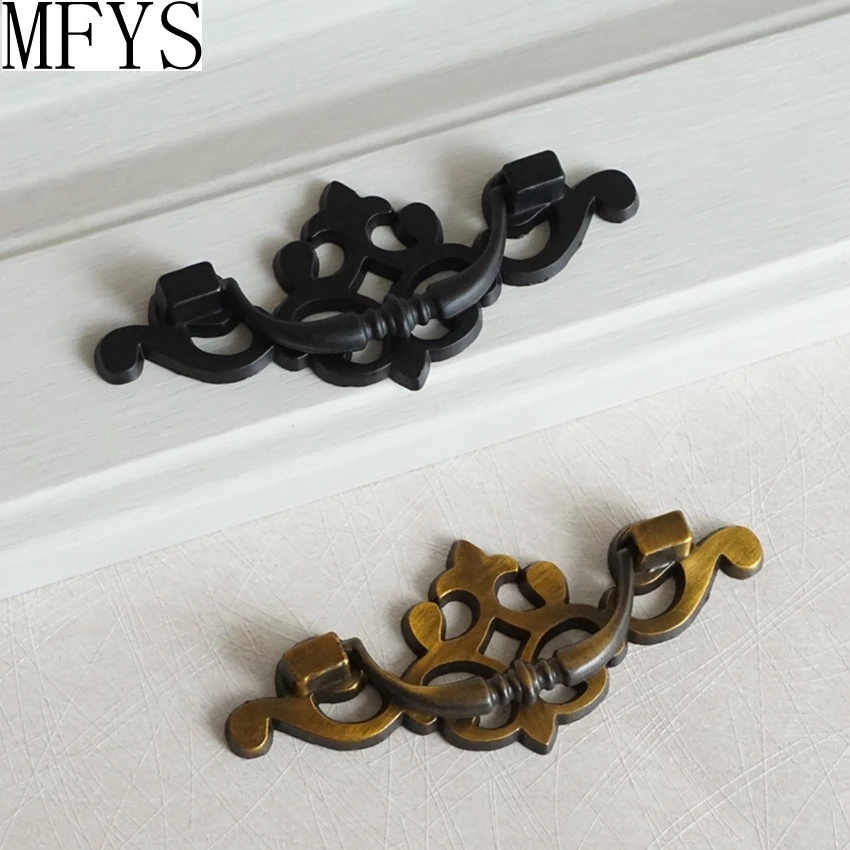 Кухонный шкаф MFYS 2 5 дюйма выдвижная ручка для ящика черная античная бронза ручки