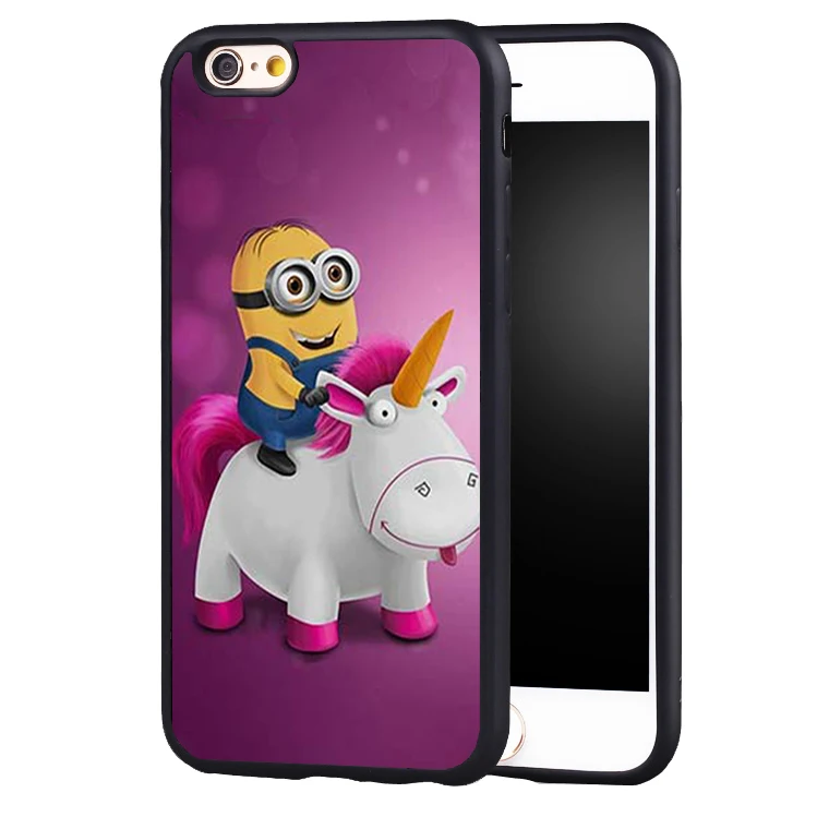 Розовый Миньоны Единорог Agnes чехол для iphone 8 плюс 7 Plus 6 6splus 5 5S 5C se |
