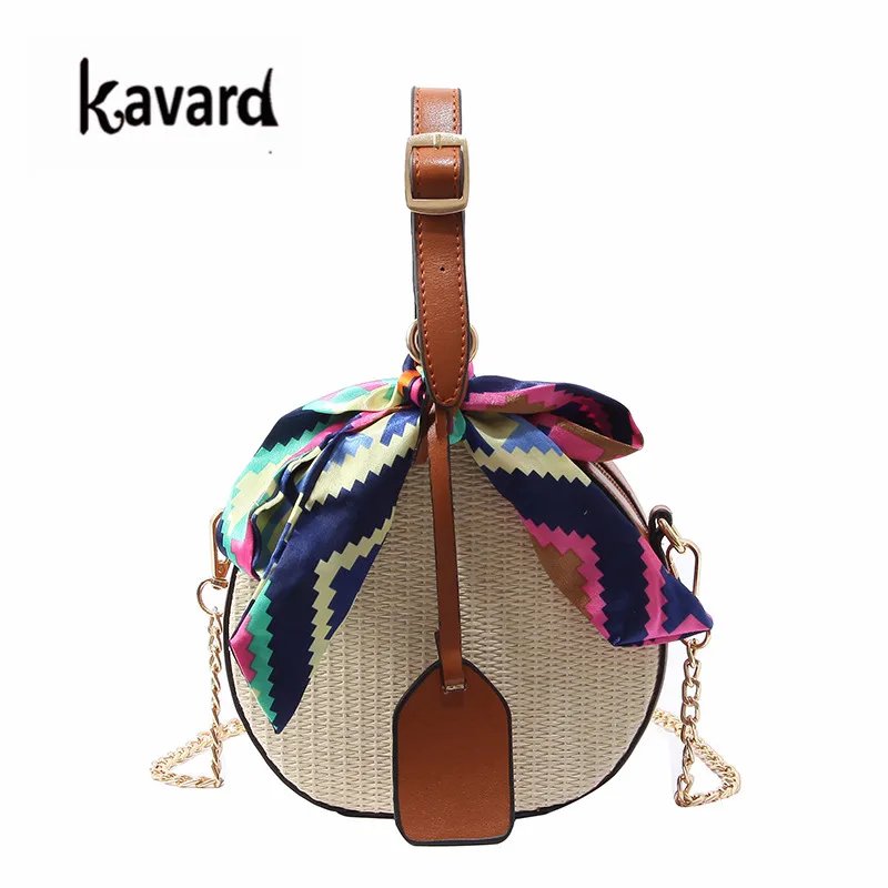 Kavard модные сумки через плечо для женщин Соломенная пляжная сумка новые женские