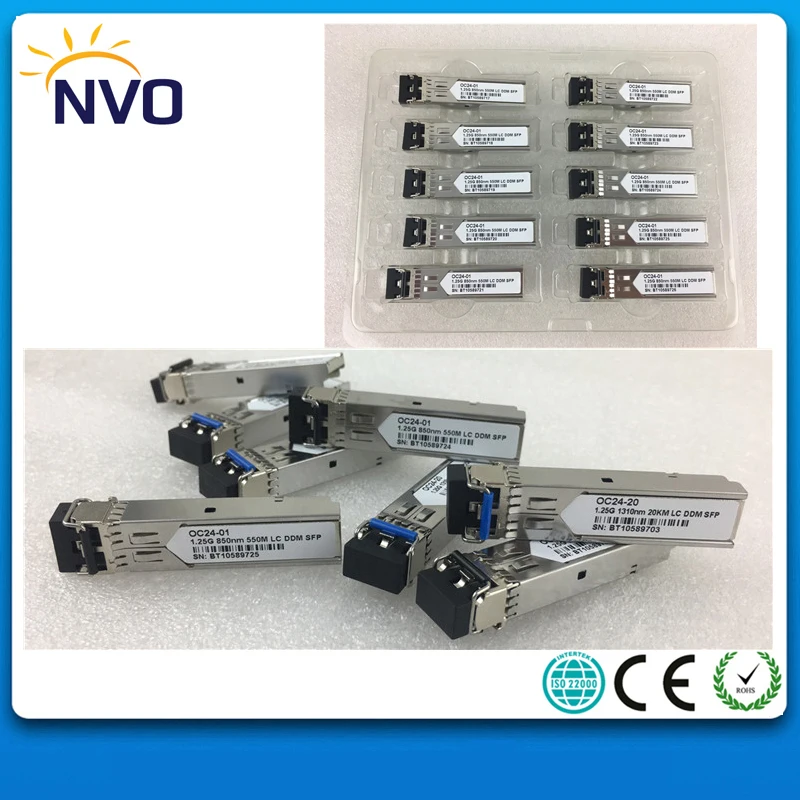 Бесплатная доставка 1 25G MM DX 850nm 550 M LC DDM волоконно оптический SFP трансивер 550nm SPF