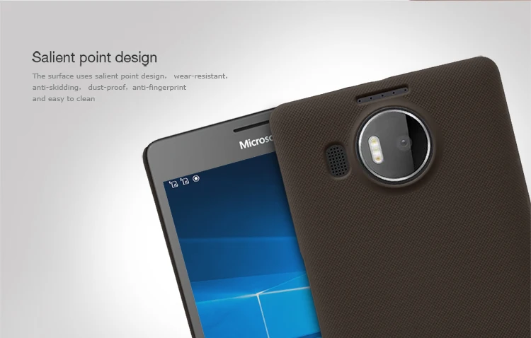 В наличии Nillkin супер матовый экран чехол для Microsoft Lumia 950 XL жесткий включают экрана
