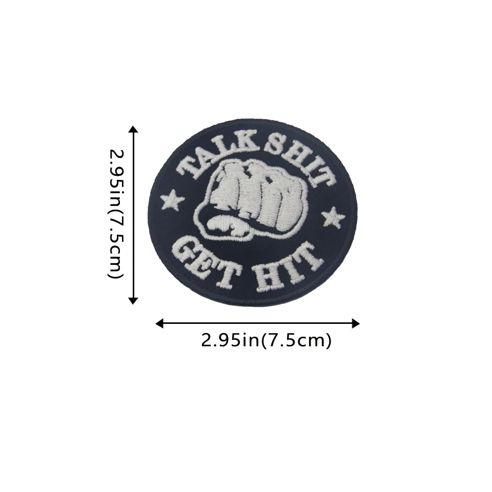 Embird нашивки вышитая аппликация для одежды Светящиеся в темноте говорить Shit