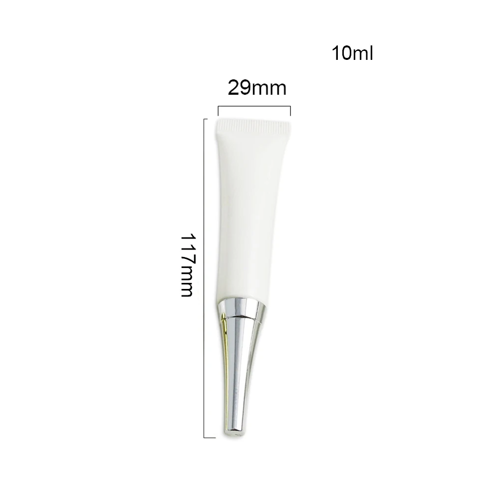 10G Silver Cap 1 шт. х косметический Мягкий Тюбик пластиковый лосьон Пустые контейнеры для макияжа сжимаемая трубка Refilable эмульсия в бутылках крем упаковка - Цвет: 10G Silver Cap