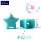 40 шт., детский силиконовый Прорезыватель в форме сердца, с жемчугом