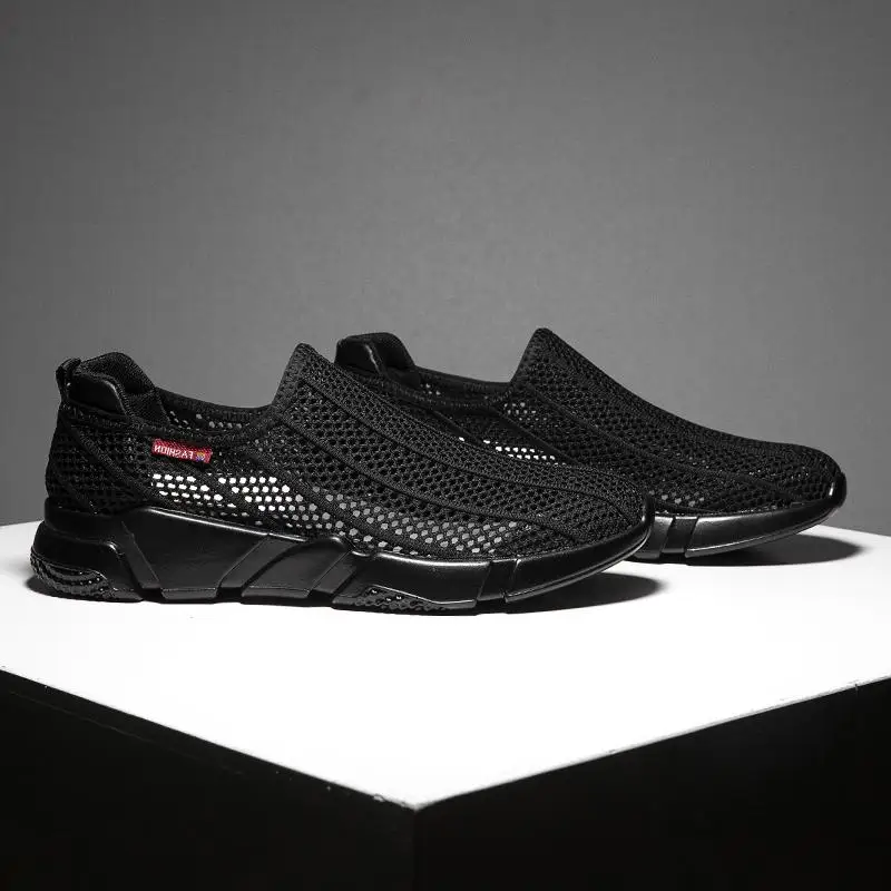 Mesh Summer Slip-on Mens Casual Shoes Basic Lightweight Male Breathable Flats | Обувь