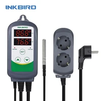 inkbird itc 308s eu plug 220v dual stage temperature controller pre wired digital thermostat with ntc sensor for brew aquarium