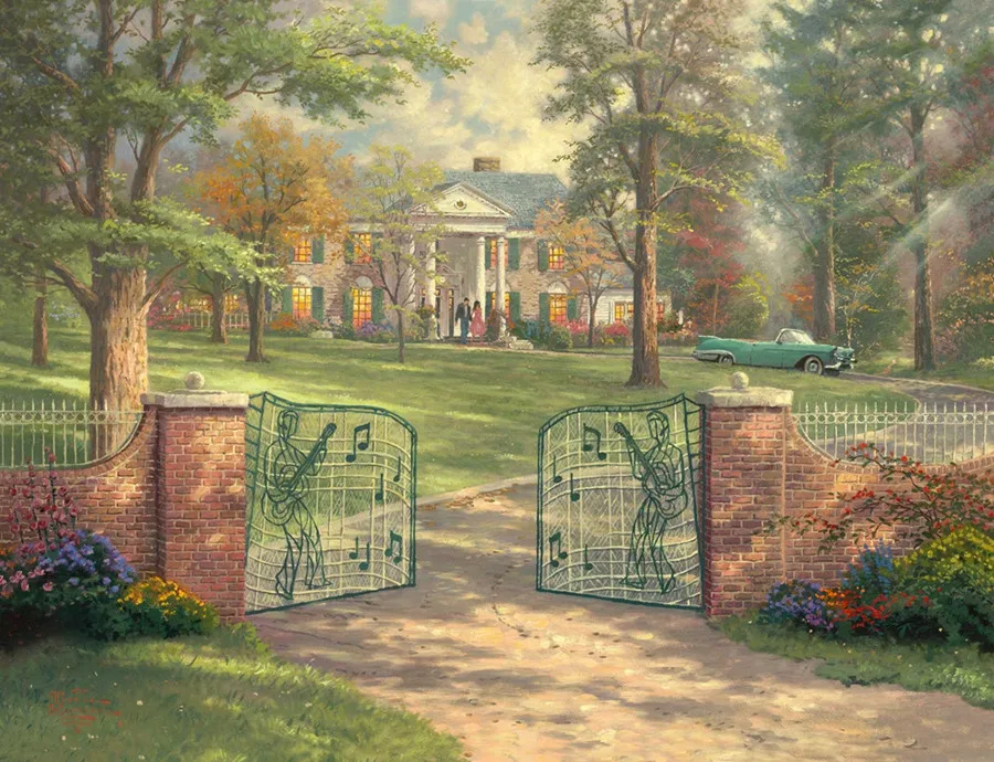 Thomas Kinkade вышел с ветром HD печать абстрактная живопись напечатанная на постеры