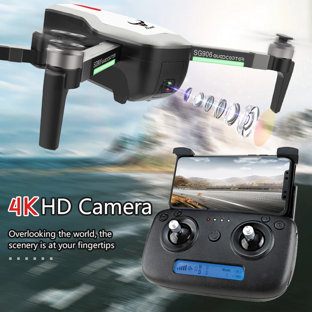 Мини-Дрон GPS флэш-Дрон WIFI FPV 4K камера Квадрокоптер бесщеточный селфи складной