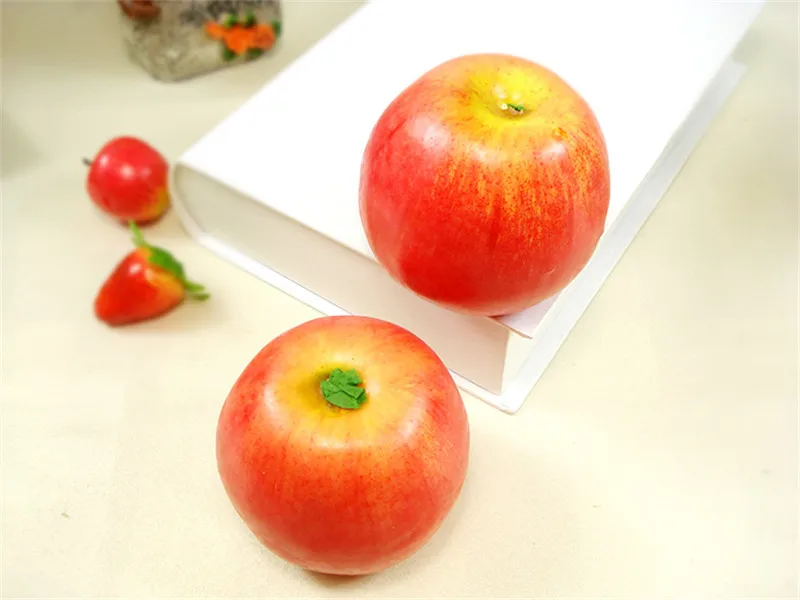 Red Apple Живой искусственный фруктовый овощи для фестиваля украшения когнитивные игрушки обеденный стол Кухня украшения - Цвет: Red Apple