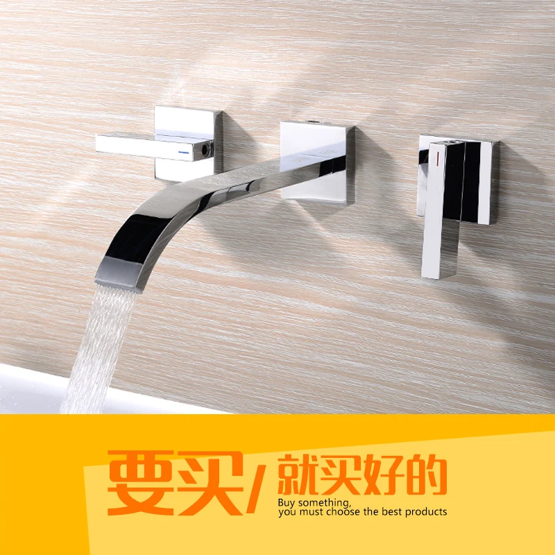 

Wuhan copper hot wall type flush basin faucet basin wash basin Taiwan Basin Faucet HP3303