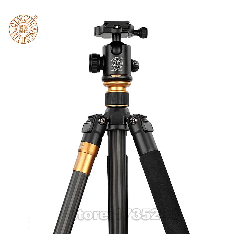 QZSD Q476 профессиональный монопод из углеродного волокна для DSLR камеры с шаровой