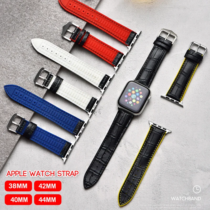 От MU SEN Цвет Лидер продаж кожаный ремешок для наручных часов Apple Watch версии 4/3/2/1