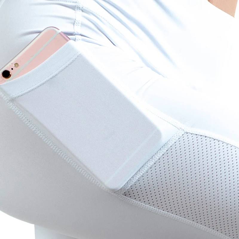 Женские беговые Ptachwork Mesh Леггинсы Капри сексуальная одежда для фитнеса 3/4