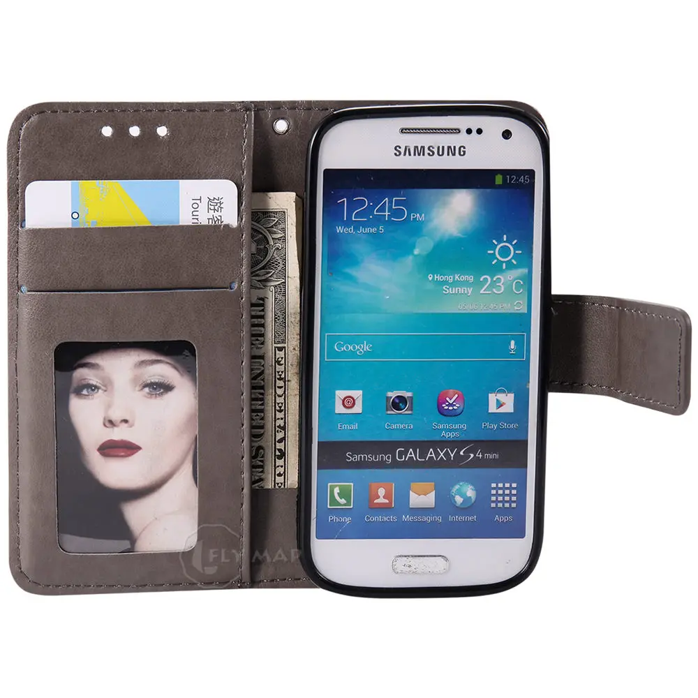 Флип-чехол для Samsung S4 mini S 4 S4mini Duos кожаный чехол телефона Galaxy GT-i9190 GT-i9192 S890L Capa |