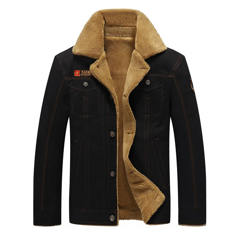 

2020 Winter Bomber Jacket Men Air Force Pilot MA1 Jacket Warm Male fur collar Mens Army Tactical Fleece Jackets Drop Shipping