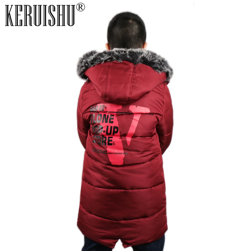 Keruishu/детская одежда для мальчиков зимняя куртка мальчика модная детская парка