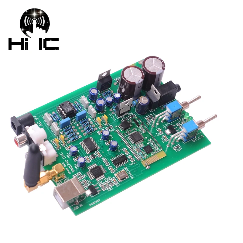 HIFI без потерь USB DAC декодер плата с Bluetooth приемник Поддержка Android OTG 16 бит 44 1 48 k WM8740 +