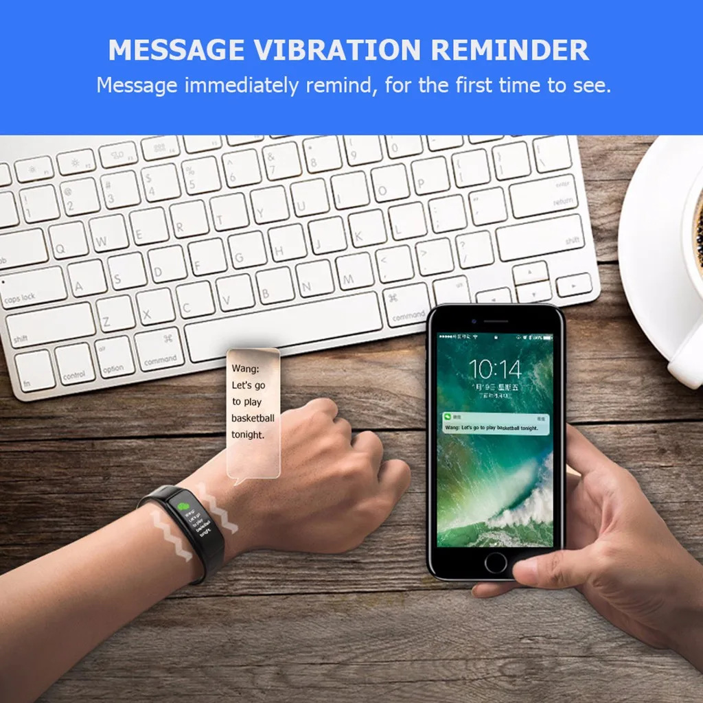 C1 Plus Смарт фитнес-браслет водонепроницаемый смарт-браслет монитор артериального