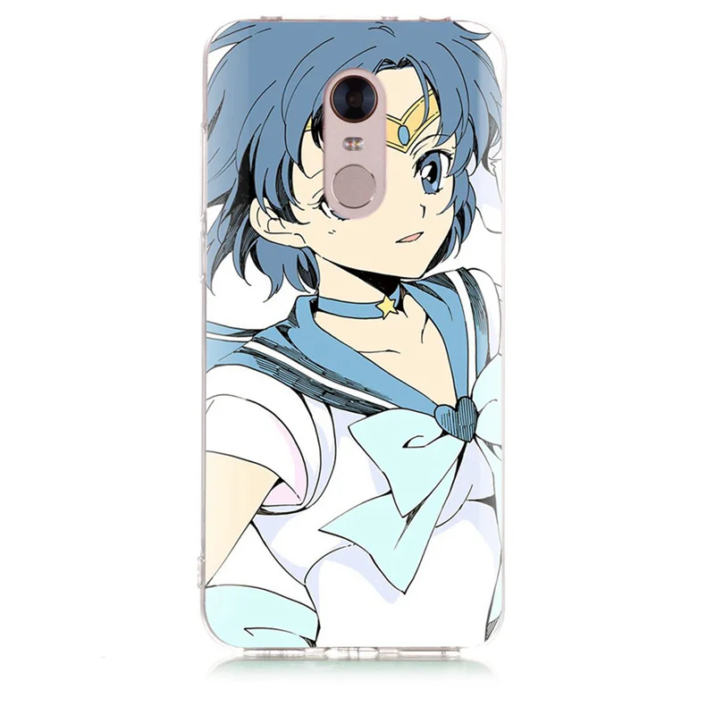 For Xiaomi Redmi 4X Note 3 Mi A1 4 Pro 4A 5 6 6pro 5A 6A TPU Colorful Sailor Moon Peacock Pattern Case D034 |