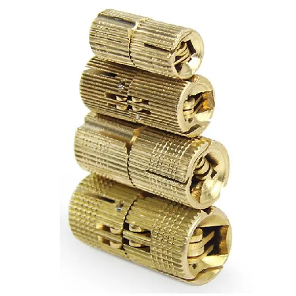 4 PCS 10 mm Copper Barrel Hinges Cylindrical Hidden Cabinet Concealed Invisible Brass Door For Furniture Hardware | Обустройство дома