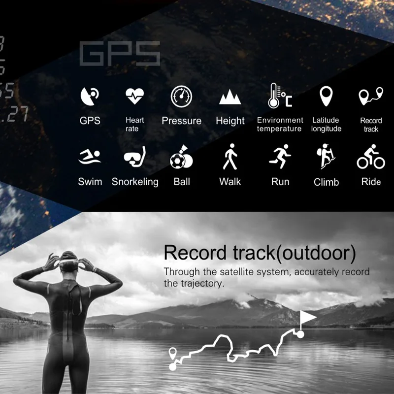 Профессиональные GPS уличные спортивные Смарт часы S968 наручные IP68