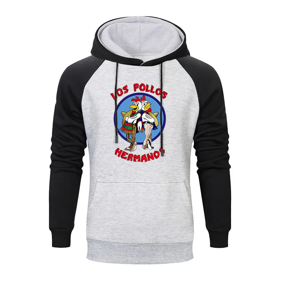 Реглан с капюшоном, LOS POLLOS Hermanos, толстовки с капюшоном, куриные братья, Мужская толстовка, Осень-зима, хипстер, мультяшная толстовка с капюшоном
