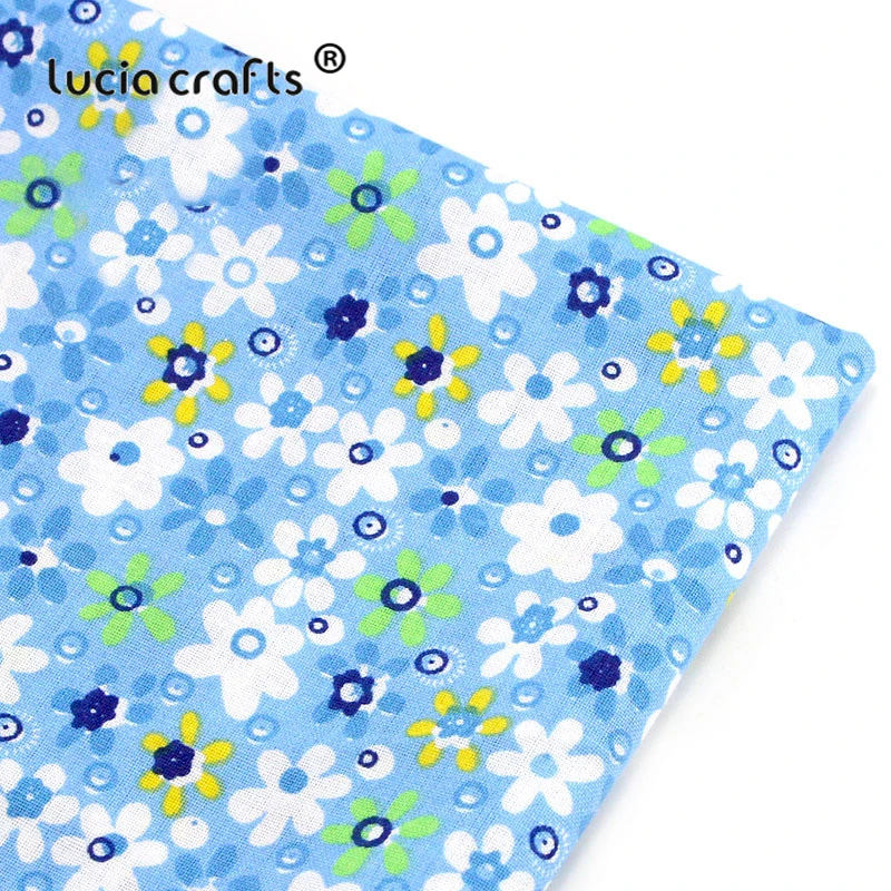 Lucia crafts 1 шт. 50 см x 50 см синяя хлопковая ткань для лоскутного шитья ткани DIY квилтинг текстиль кукольная ткань H0806