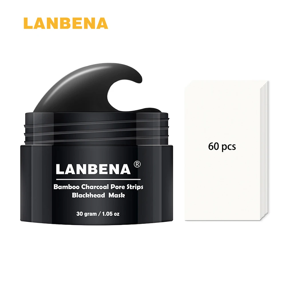 Bamboo Charcoal LANBENA, маска для удаления черных точек, маска для носа, полоска пор, черная маска, пилинг, лечение акне, глубокое очищение лица, маска, контроль жирности, уход за кожей - Цвет: Bamboo Charcoal