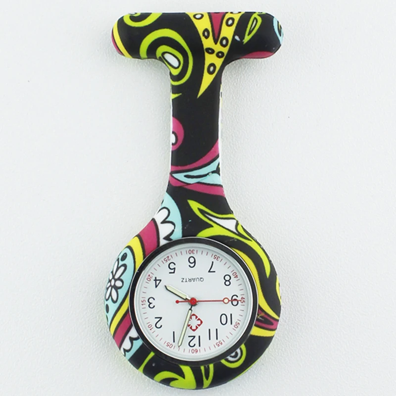 FOB Silicone Nurse Watch for Doctor Gift Cow Pattern Japan Movt High Quality Brand Hospital Pocket ALK VISION |