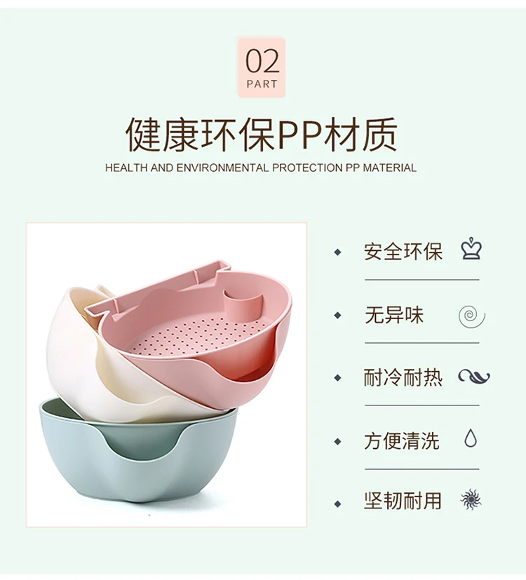 Creative double-layer removable fruit bowl plastic melon fruit drain tray lazy round snacks dried fruit plate mx12301551