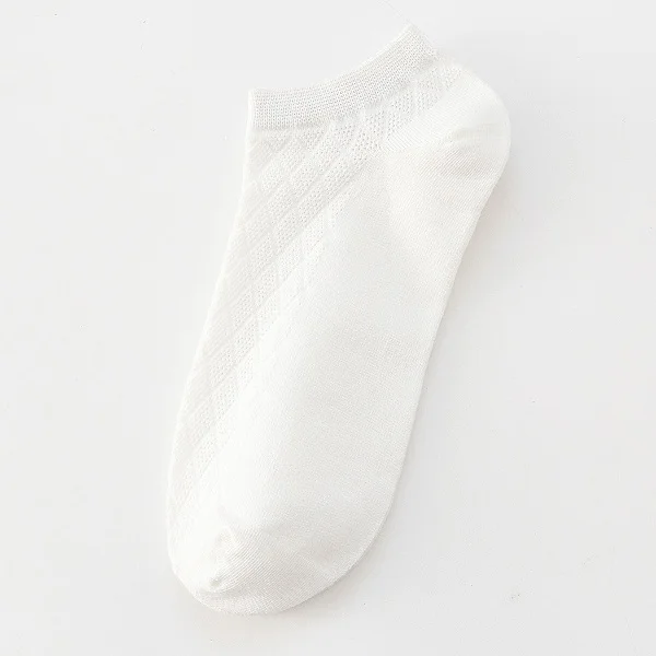 White Socks 10 шт. = 5 пар, Женские Дышащие Короткие носки, Летние Новые однотонные женские хлопковые невидимые мягкие Компрессионные носки для девочек, Meias - Цвет: White Socks