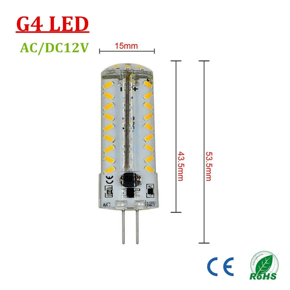 100Pack 4W AC/DC12v 500LM Bright G4 LED Lights Bulb 81LED SMD3014 Base Bulbs No dimmable 50W Incandescent Equivalent | Лампы и