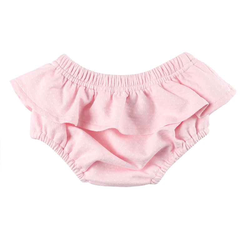 Kaiya Angel/шаровары для новорожденных; однотонные шорты в белый горошек с оборками; модная летняя одежда для маленьких девочек;