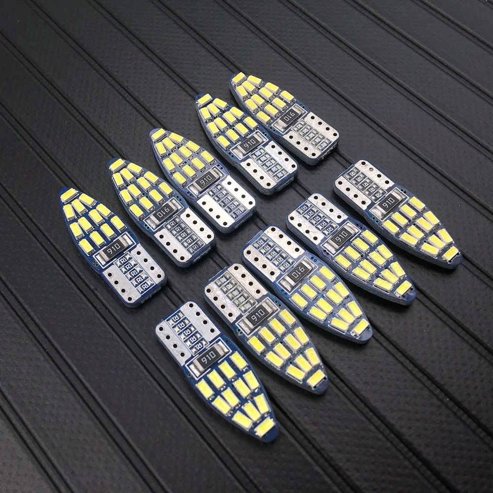 10X W5w 24 3014 SMD Canbus T10 Светодиодные Автомобильные огни интерьерные автомобильные