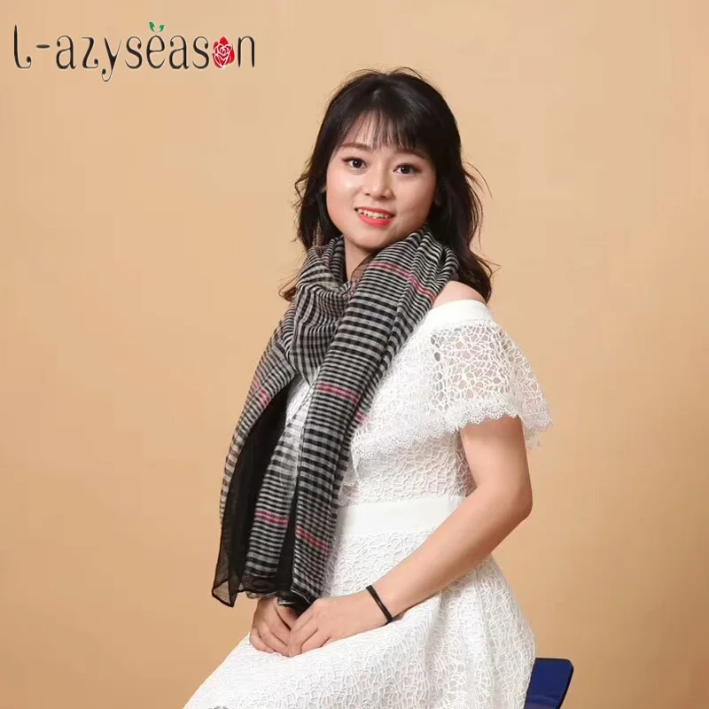 Новый бренд чистый 40% шелк 60% шерсть шали шарф для женщин универсальные клетчатые